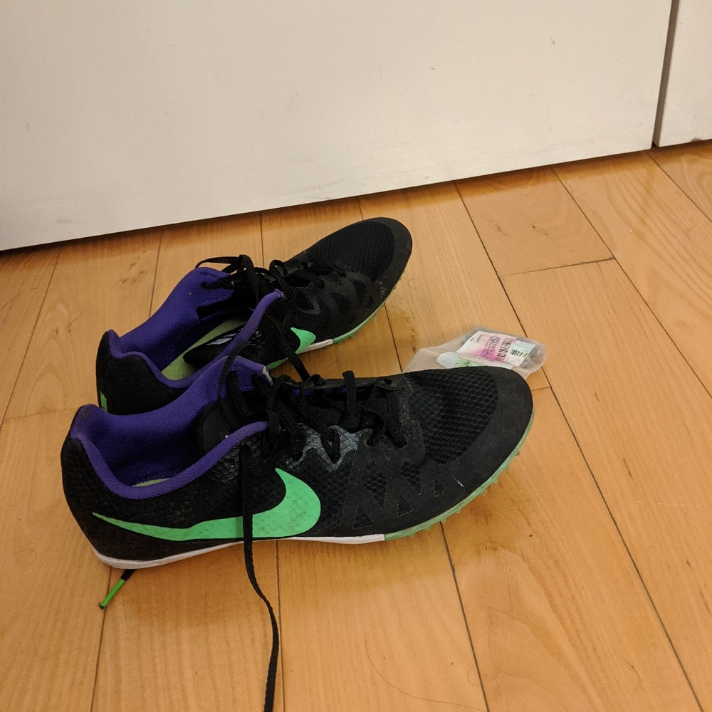 Mens Nike Black Track/Cross Country Running Spikes